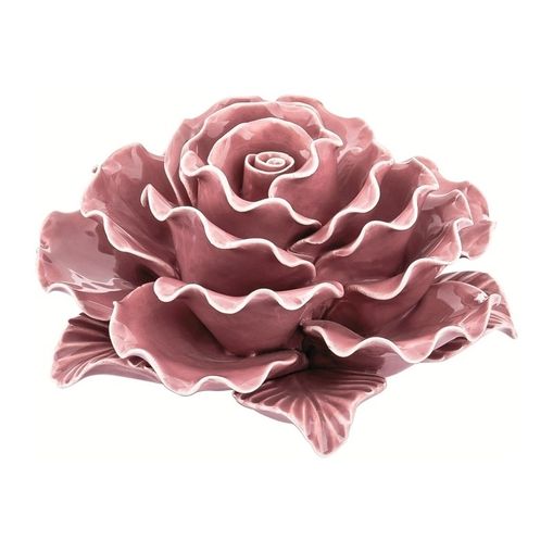 Flor Decorativa de Cerâmica Rosa 7642 Mart