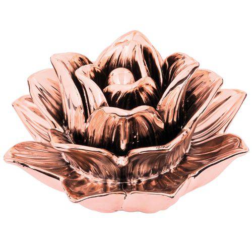 Flor Rose Gold em Cerâmica