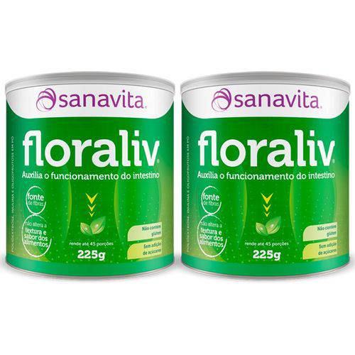 Floraliv Fibras Prebióticas - 2 Un de 225 Gramas - Sanavita