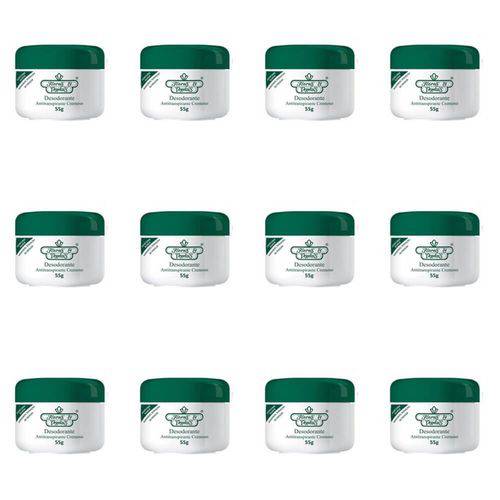 Flores & Vegetais Antitranspirante Desodorante Creme 55g (kit C/12)