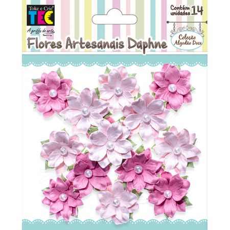 Flores Artesanais Daphne Coleção Algodão Doce - Rosa