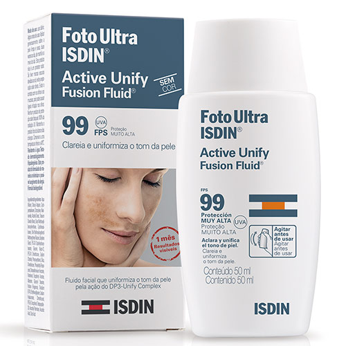 Fluído Facial Clareador Foto Ultra Isdin Fluid Active Unify 50ml