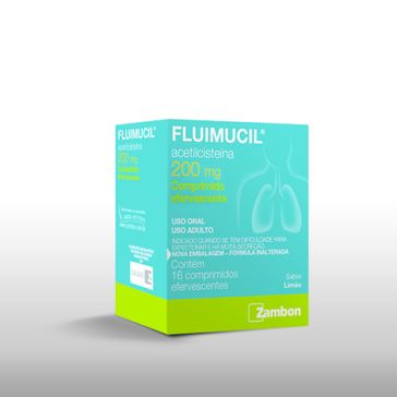 Fluimucil 200mg Zambon 16 Comprimidos Efervescentes