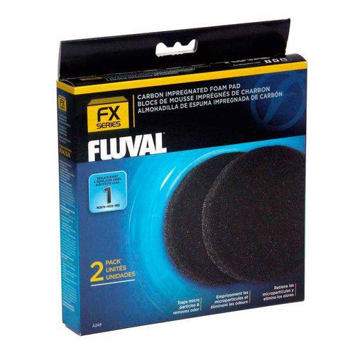 Fluval Refil Fx5/6 Carbon Foam Pad Carvão Ativo