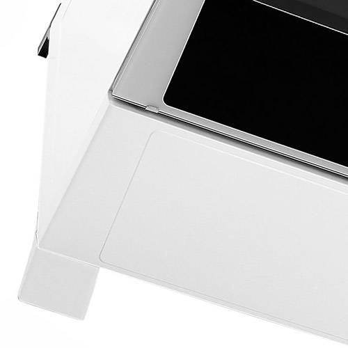 Fogão de Piso Atlas 6 Bocas Mônaco Glass Mesa Inox Acendimento Automático Forno Auto-Limpante Branco
