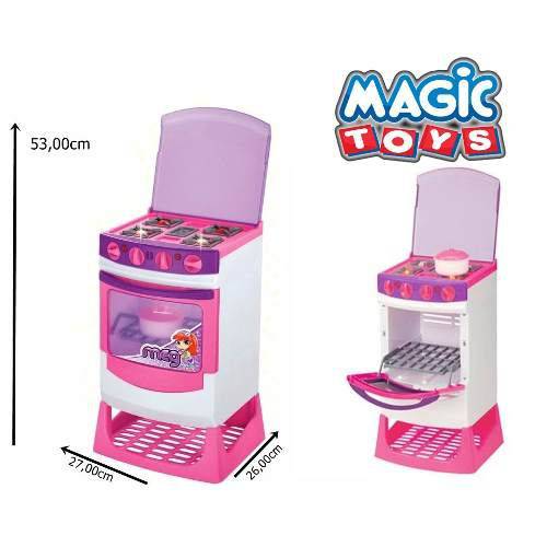 Fogão Master Chef Eletrônico Rosa Brinquedo Menina Magic Toys