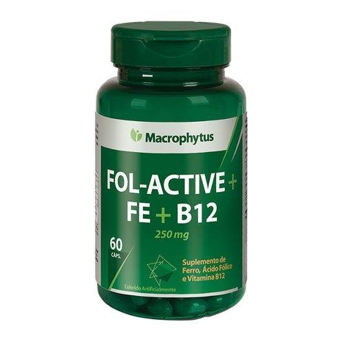 Fol-active + Fe + B12 250mg Macrophytus - 60caps