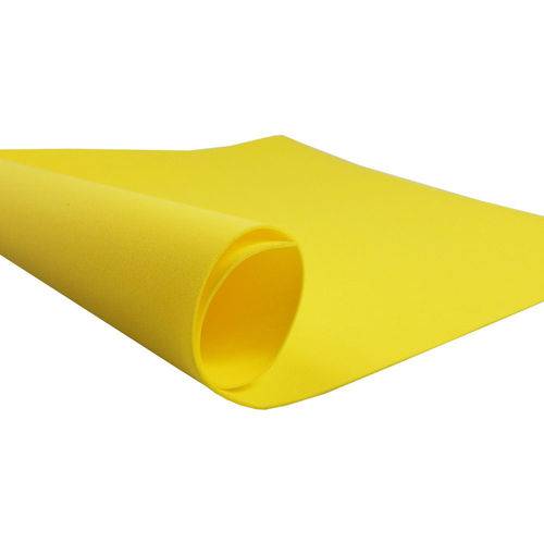 Folha de Eva 40x60cm - Amarelo Liso - 10 Unidades