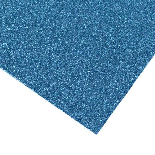 Folha de EVA 40x60cm - Glitter Azul Celeste - 5 Unidades