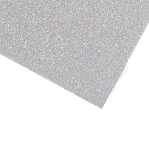 Folha de EVA 40x60cm - Glitter Branco Neon - 5 Unidades