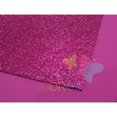 Folha de EVA 40x60cm - Glitter Pink - 5 Unidades