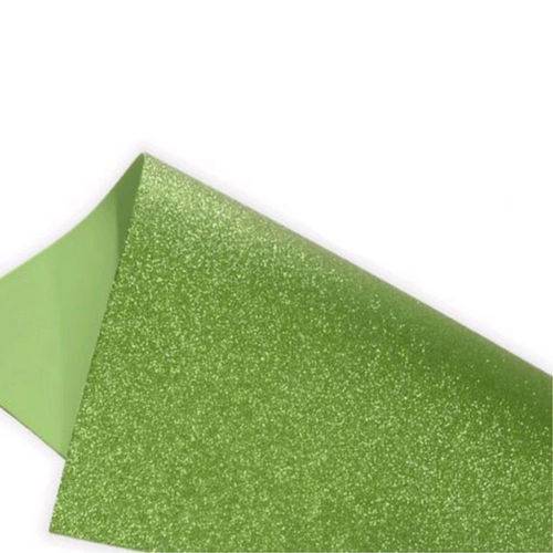Folha de Eva 40x60cm - Glitter Verde Claro - 5 Unidades