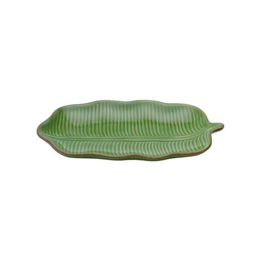 Folha Decorativa de Cerâmica Verde Banana Leaf Grande 3868 Lyor