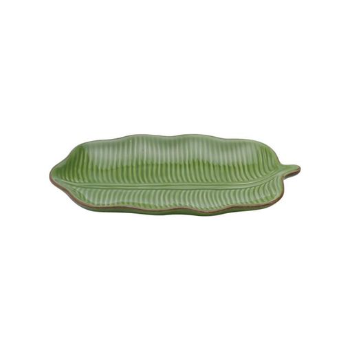 Folha Decorativa de Cerâmica Verde Banana Leaf Média 3869 Lyor