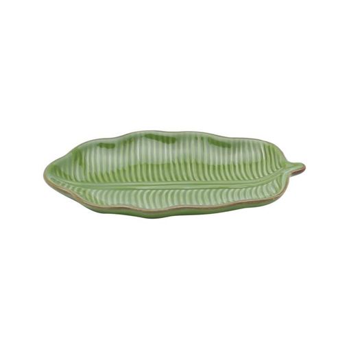 Folha Decorativa de Cerâmica Verde Banana Leaf Pequena 3870 Lyor