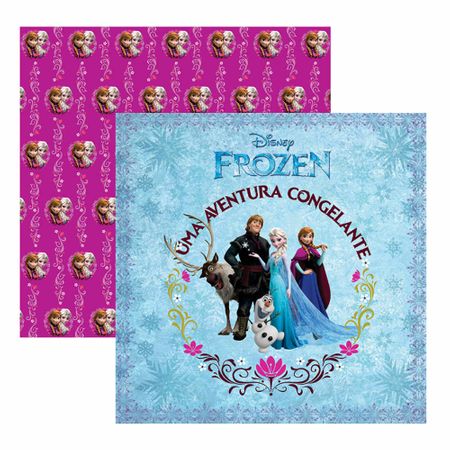 Folha para Scrapbook Dupla Face Disney - Frozen Guirlanda