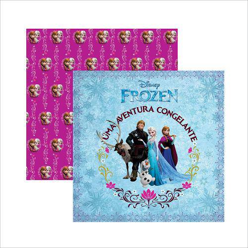 Folha para Scrapbook Dupla Face Disney Toke e Crie Frozen 1 Guirlanda - 19335 - Sdfd041