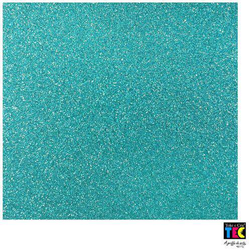 Folha para Scrapbook Puro Glitter Toke e Crie Azul Turquesa - 15339 - Sdpg11