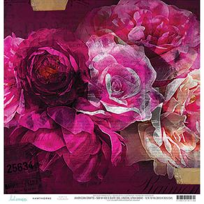 Folha Scrapbook Dupla Face Hawthorne Flourish (Florescer) Ref.21145-WER162/314113 American Crafts