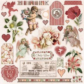 Folha Scrapbook Dupla Face Only You Noteworthy (Recortes) Ref.21070-WER087/7310025 American Crafts