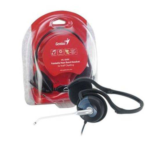 Fone com Microfone Genius 31710146100 Hs-300n Headset Foldable com Banda Traseira