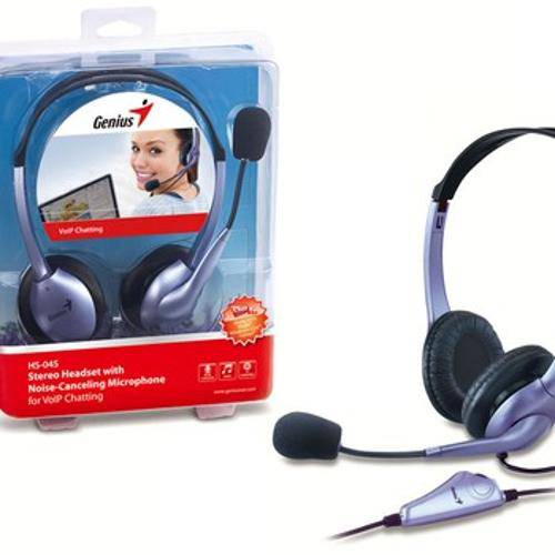 Fone com Microfone Genius 31710156101 Hs-04s Headset Arco Ajustavel 1 Plug P2