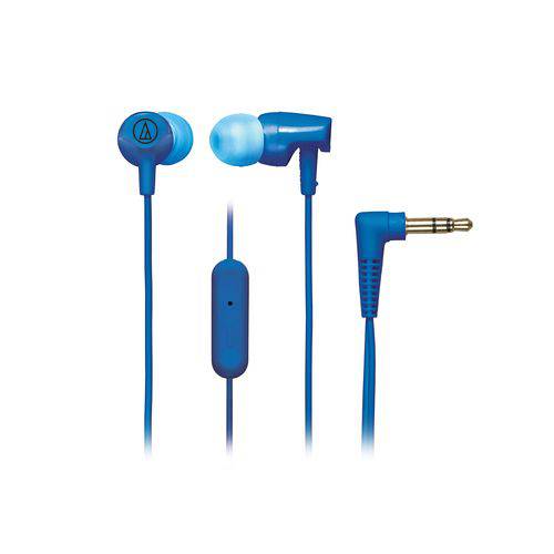 Fone de Ouvido Audio-Technica SonicFuel com Microfone Azul