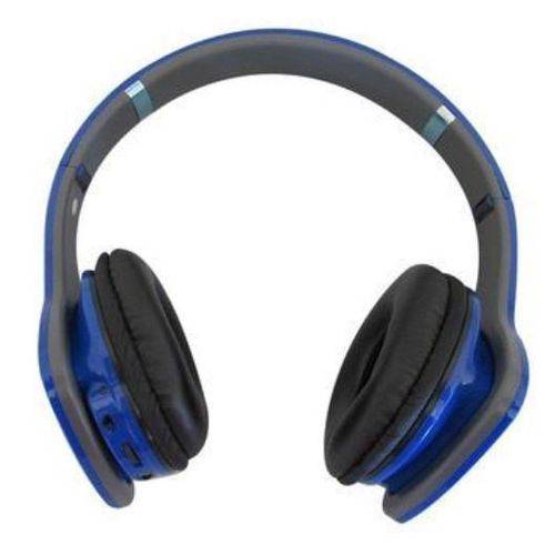 Fone de Ouvido Bluetooth Fm Stereo Radio Card Sd Knup Kp-363 - Azul