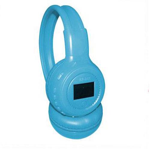 Fone de Ouvido Bluetooth Knup Azul Kp-348