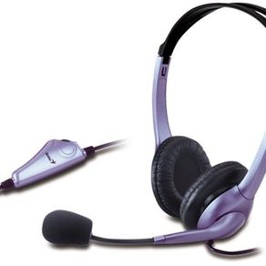 Fone de Ouvido com Microfone Genius Headset HS-04S Roxo Arco Ajustável 31710156101
