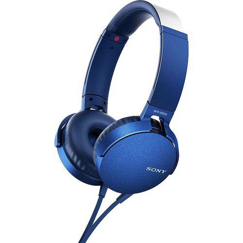 Fone de Ouvido com Microfone Mdr-xb550ap/l Azul Sony