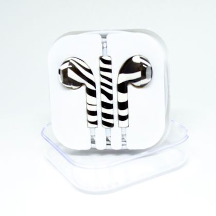Fone de Ouvido Genérico IPhone Estampa Zebra
