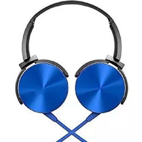 Fone de Ouvido Headphone Fone Ouvido Extra Bass Azul