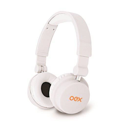 Fone de Ouvido Headphone Multimidia Style Hp-103 - Oex - Dobrável - Hands Free - Branco