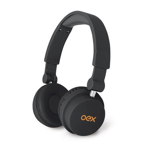 Fone de Ouvido Headphone Multimidia Style Hp-103 - Oex - Dobrável - Hands Free - Preto