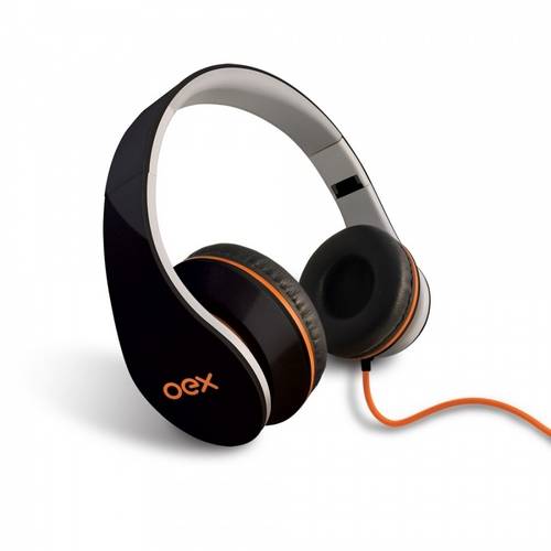 Fone de Ouvido Headphone Over Ear Oex Sense Hp100 - Dobrável Microfone - Preto