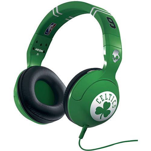 Fone de Ouvido Skullcandy Hesh NBA Celtics Headphone 120mWatts Verde e Branco