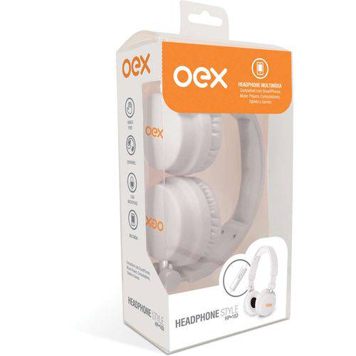 Fone de Ouvido Style Headphone Cabo 1,6m Bran Oex Unidade
