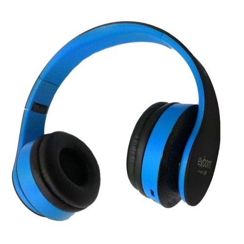Fone de Ouvido Wireless Bluetooth com Microfone Integrado Exbom Hf-400BT Azul
