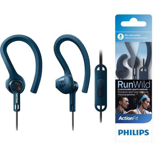 Fone Esportivo Philips Runwild para Corrida com Microfone