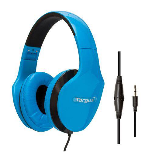 Fone Headphone Dobrável Controle Volume Azul TA-40HP