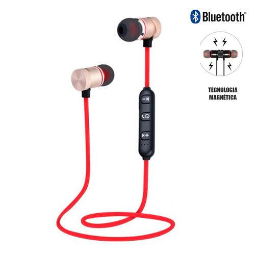 Fone Ouvido Bluetooth Red com Microfone Kp445 Knup