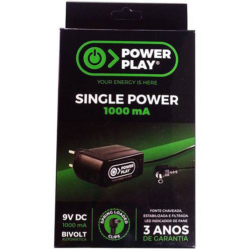 Fonte Power Play Single Power 9v 1000ma