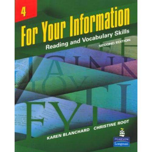 For Your Information 4 Rdng & Vocab Skil 4 Rdng And Vocab Skills 2e