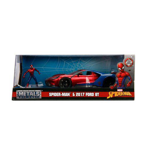 Ford GT 2017 com Figura Spider Man Avengers 1:24 - Jada