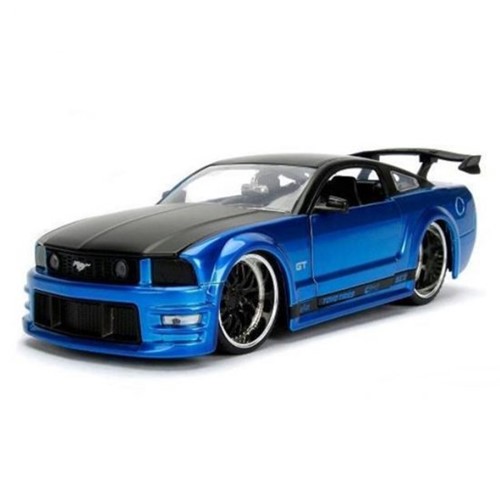 Ford Mustang GT 2006 Bigtime Muscle Azul e Preto 1:24 Jada Toys