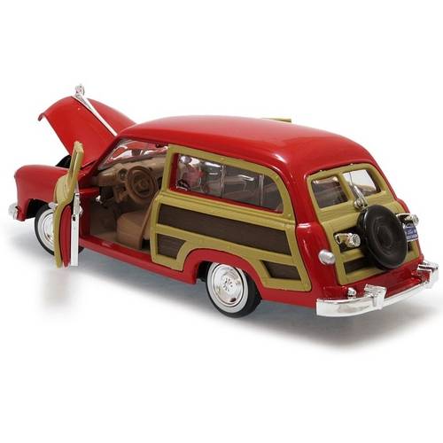 Ford Woody Wagon 1949 1:24 Motormax Vermelho