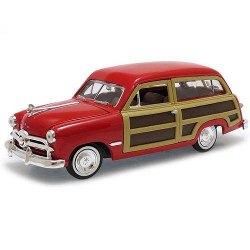 Ford Woody Wagon 1949 1:24 Motormax Vermelho