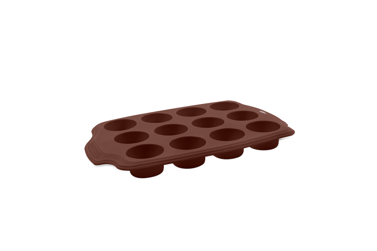 Forma 12 Divisões Mini Glacê 29,5 X 20 X 2,7 Cm Chocolate Brinox