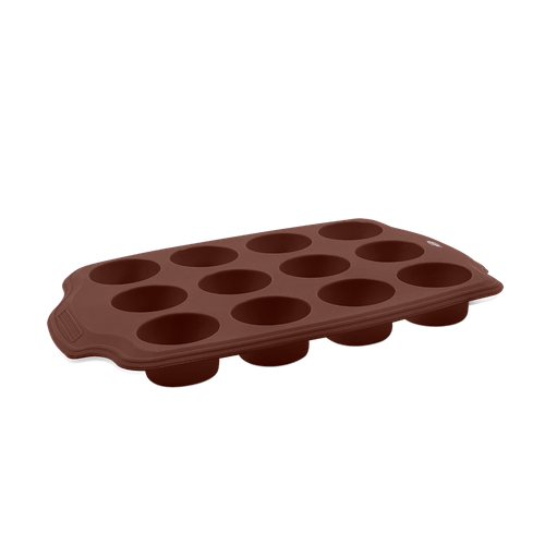 Forma 12 Divisões Mini Glacê 29,5 X 20 X 2,7 Cm Chocolate Brinox